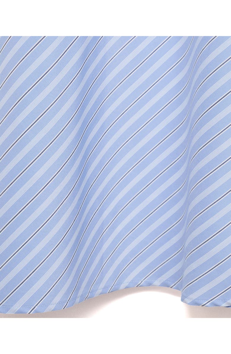 MANGO Pinstripe Stretch Cotton Blend Midi Skirt, Alternate, color,