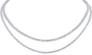 CZ by Kenneth Jay Lane Round Cut Cubic Zirconia Double Strand Necklace