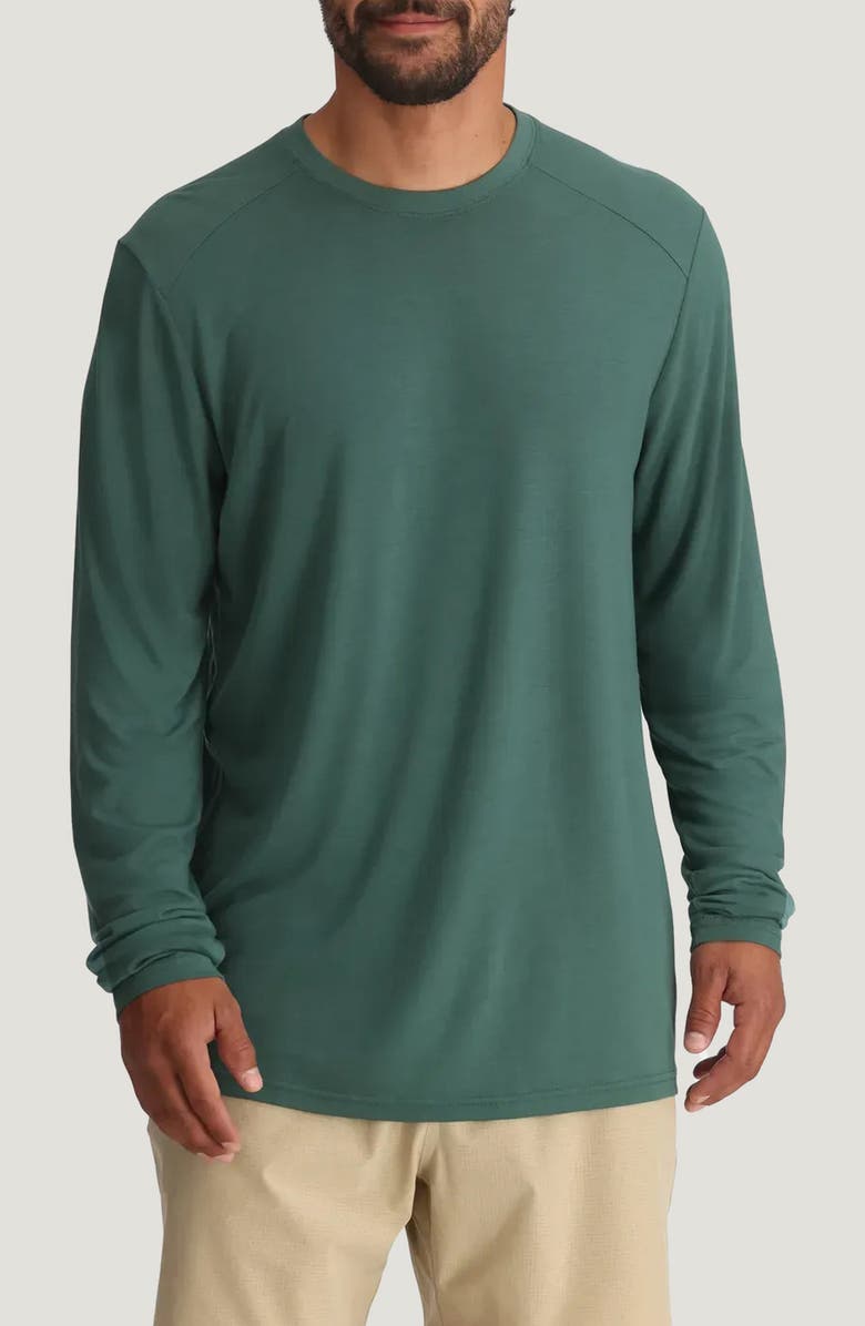 Free Fly Lightweight UPF 20+ Long Sleeve T-Shirt, Main, color, Sea Pine