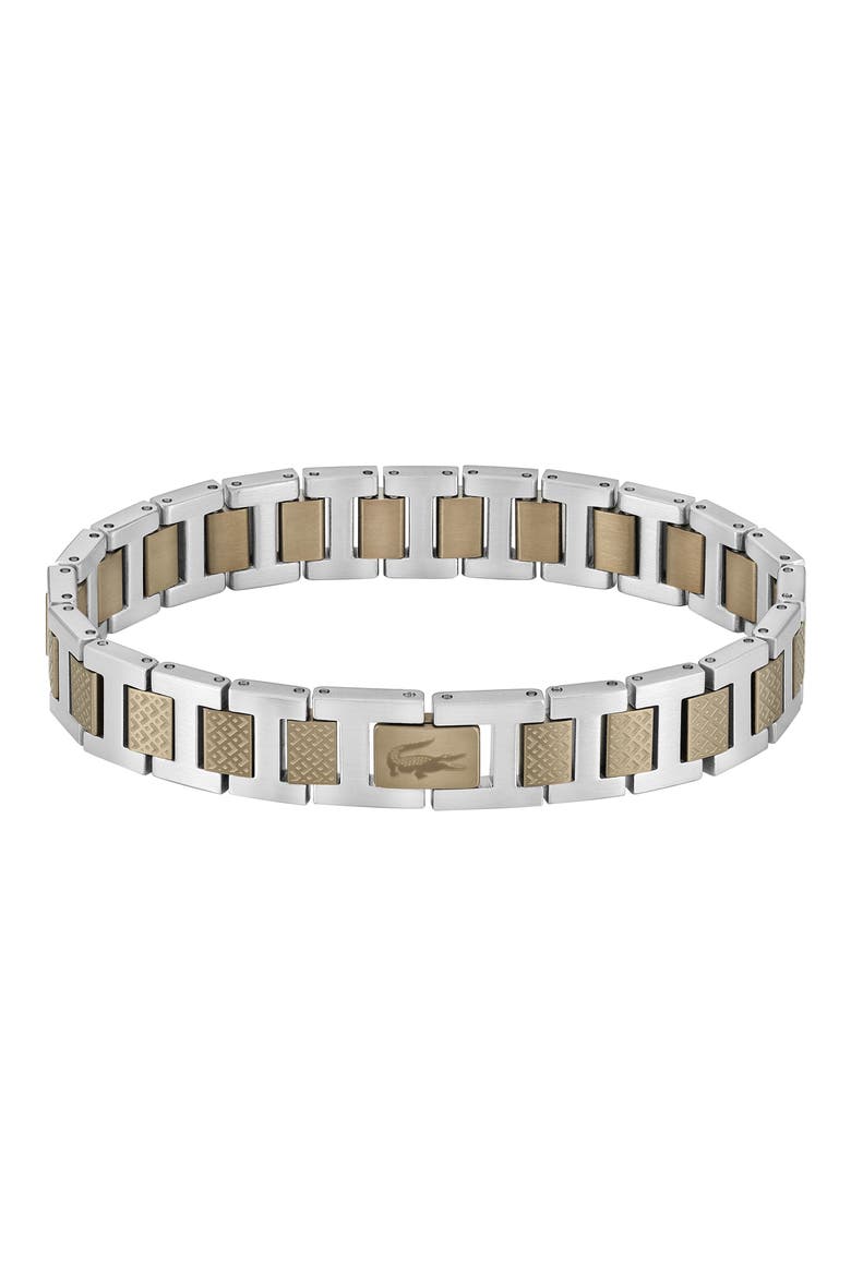 Men's Metropole Metal Link Bracelet, Main, color, SILVER / KHAKI