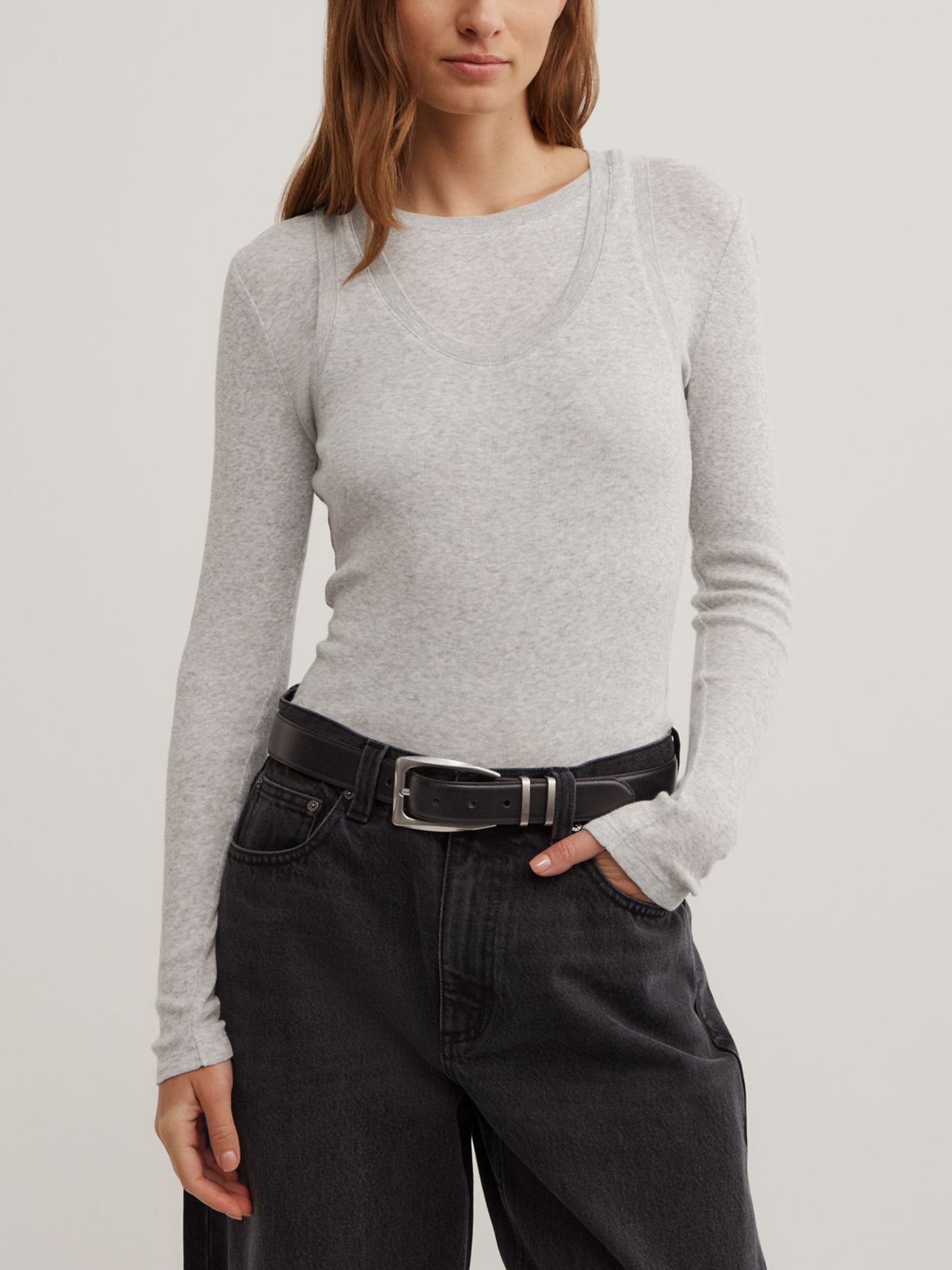 Witchery Long Sleeve Overlay Top (Women) | Nordstrom