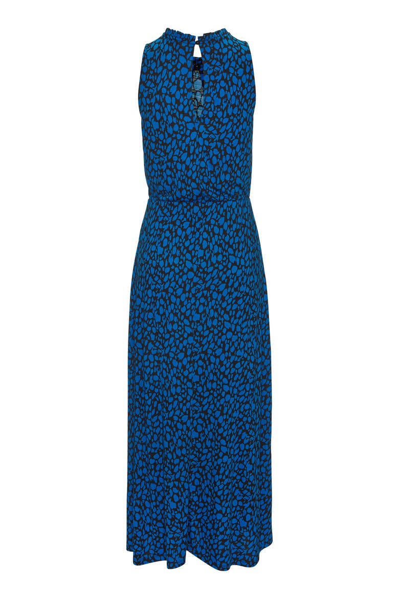High Neck Maxi Dress, Alternate, color, Blue-Printed