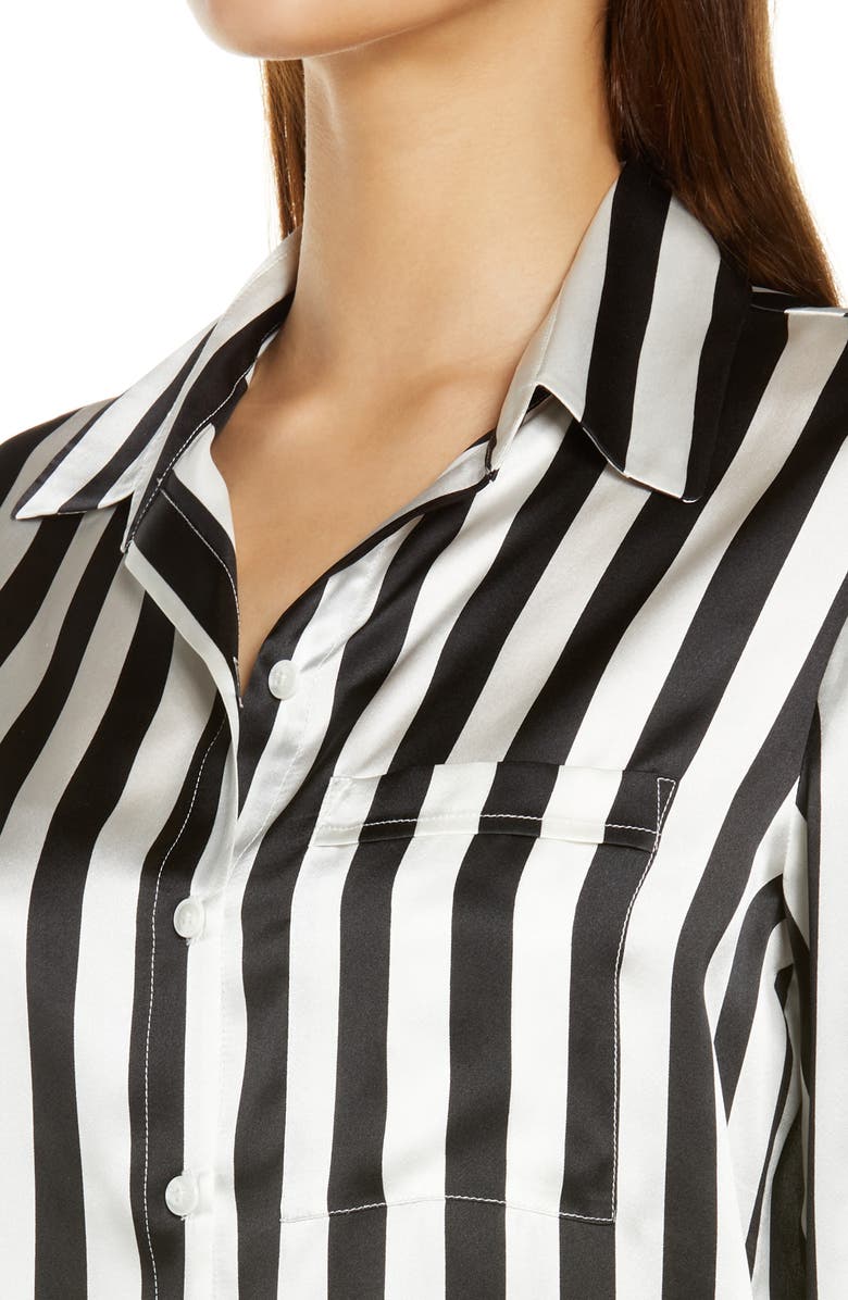 Papinelle Stripe Silk Pajamas, Alternate, color, 