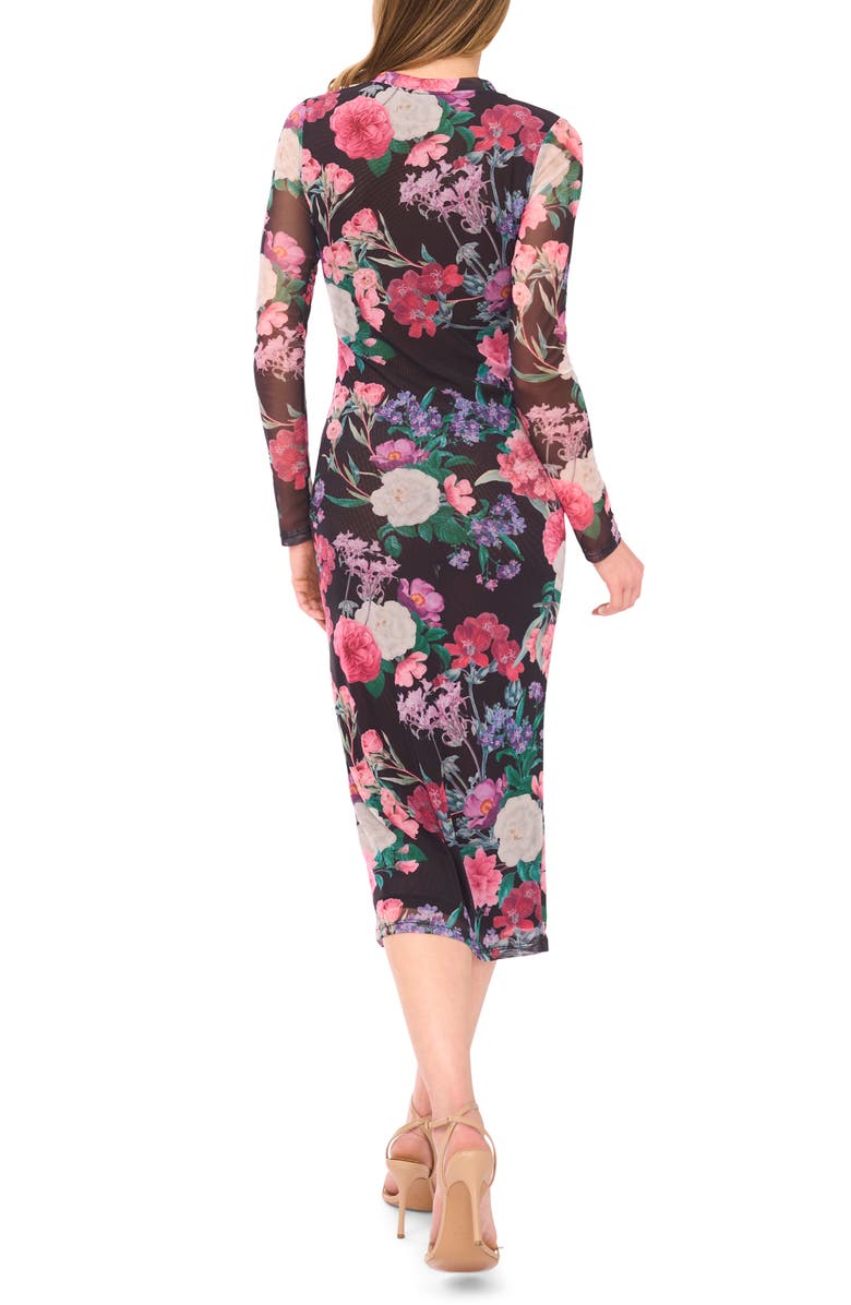 Ted Baker Stacie Floral Long Sleeve Mesh Midi Dress, Alternate, color, 
