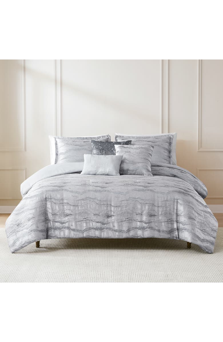 LUSH DECOR Mountain Ranges Comforter Set, Main, color, Gray