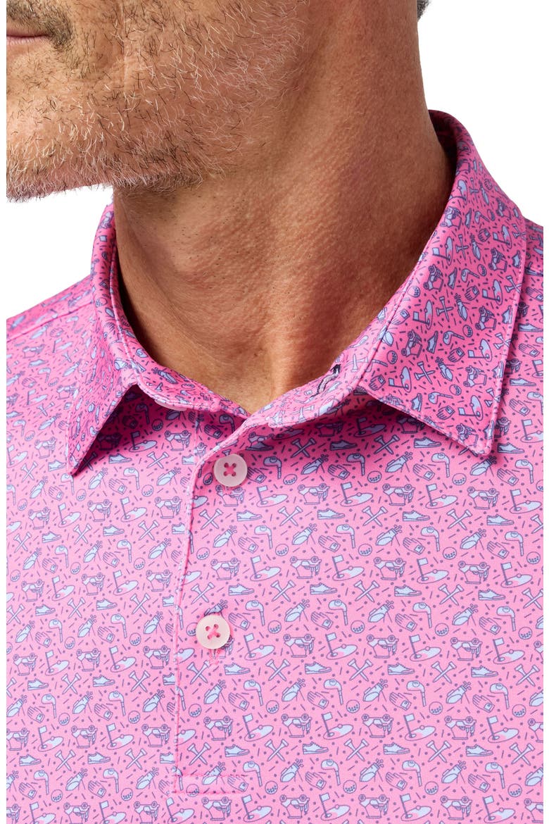 Versa Trim Fit Performance Golf Polo, Alternate, color, ELECTRIC PINK TAP IN