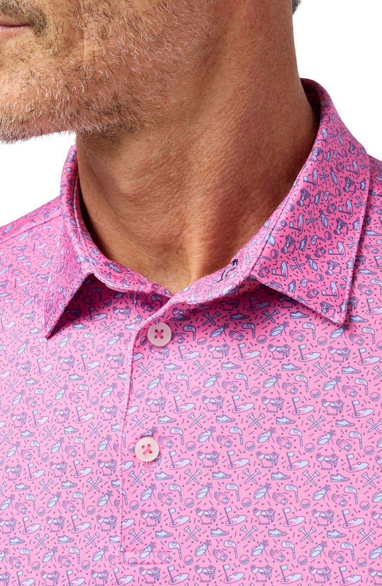 Mizzen+Main Versa Trim Fit Performance Golf Polo, Alternate, color, Electric Pink Tap In