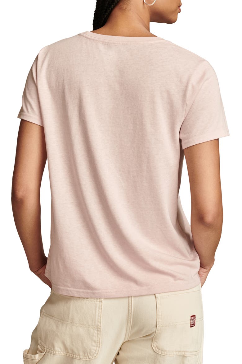 Rose Heart Logo Graphic T-Shirt, Alternate, color, PALE MAUVE