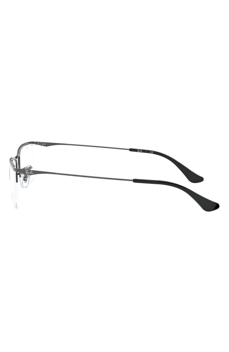 Ray-Ban 55mm Semirimless Rectangular Optical Glasses, Alternate, color, 