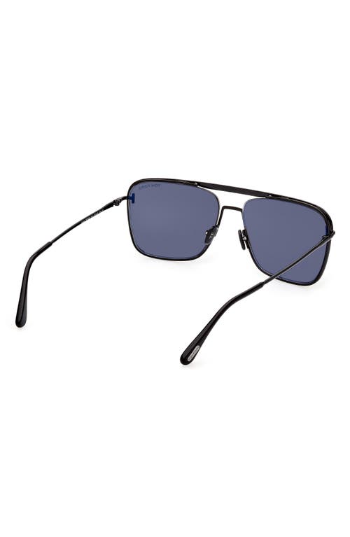 Tom Ford Jake 60mm Navigator Sunglasses In Brown