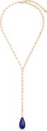 Ettika Tiger Eye Teardrop Lariat Necklace