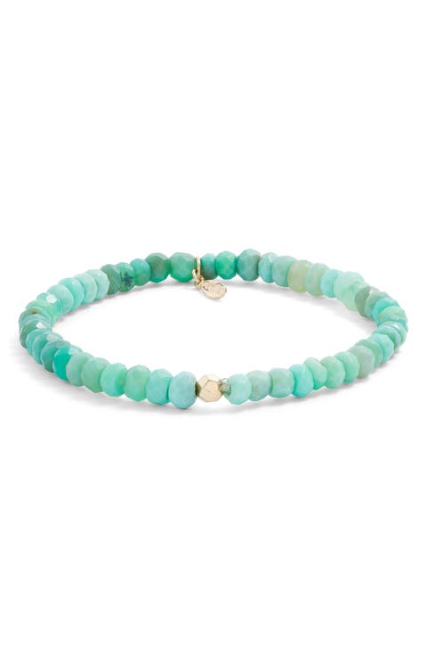 Bohème Chrysoprase Beaded Stretch Bracelet