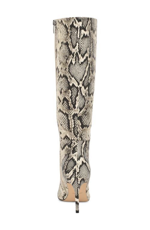 Nine West Cook Pointed Toe Knee High Boot In Animal Print
