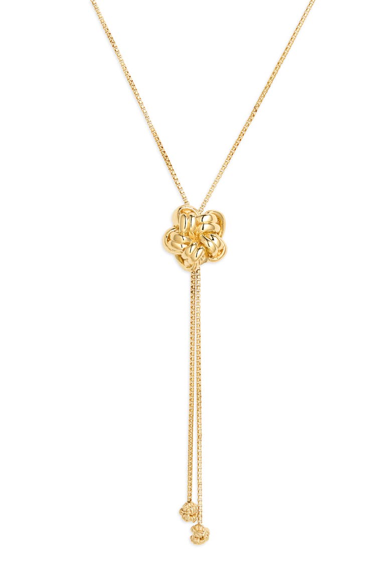 Knot Lariat Necklace, Main, color, 8120 YELLOW GOLD