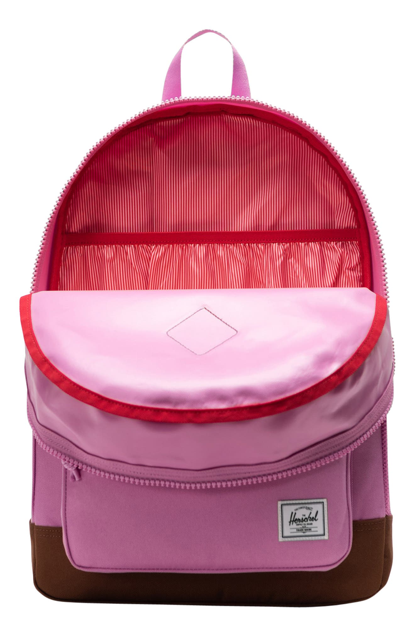 Herschel Supply Co. Kids' Heritage Youth Backpack, Alternate, color, Opera Mauve/Saddle Brown
