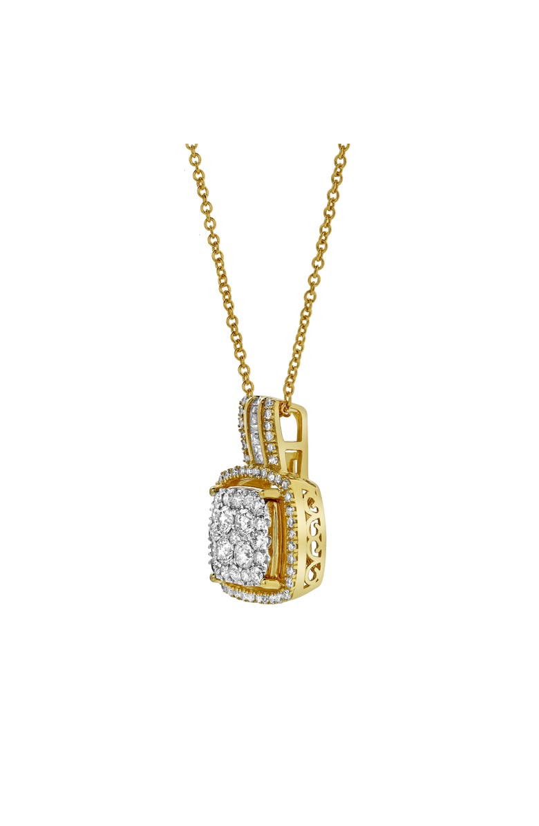 LuvMyJewelry Elysian Square Diamond Pendant in 10K Yellow Gold, Alternate, color, 10K Yellow Gold