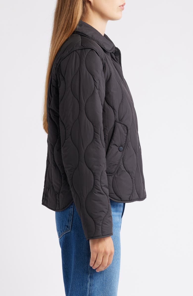 Bernardo Quilted Jacket, Alternate, color, Black