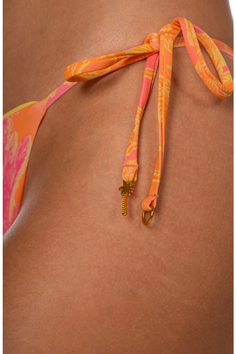 Dreamy Tropic Sunflash Side Tie Bikini Bottoms, Alternate, color, PINK