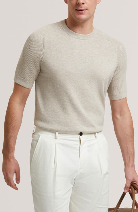 Torrent Short Sleeve Cotton & Wool Sweater