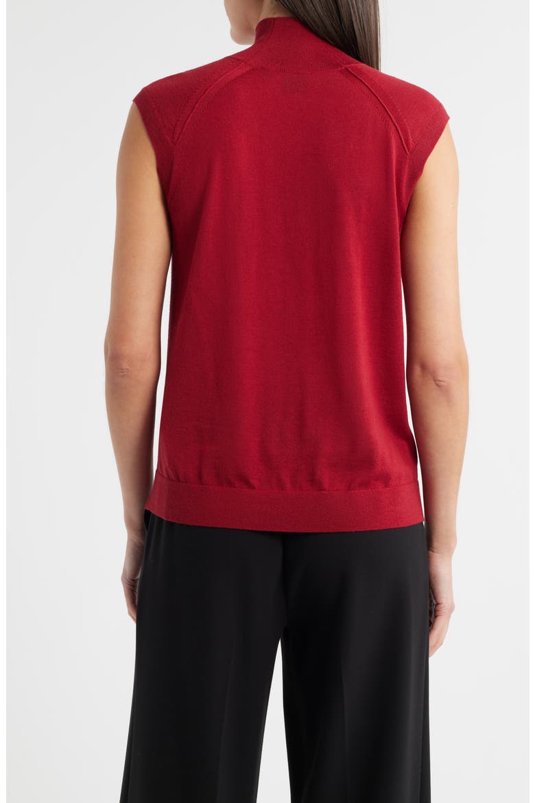 Fipini Virgin Wool Turtleneck Tank, Alternate, color, DK RD