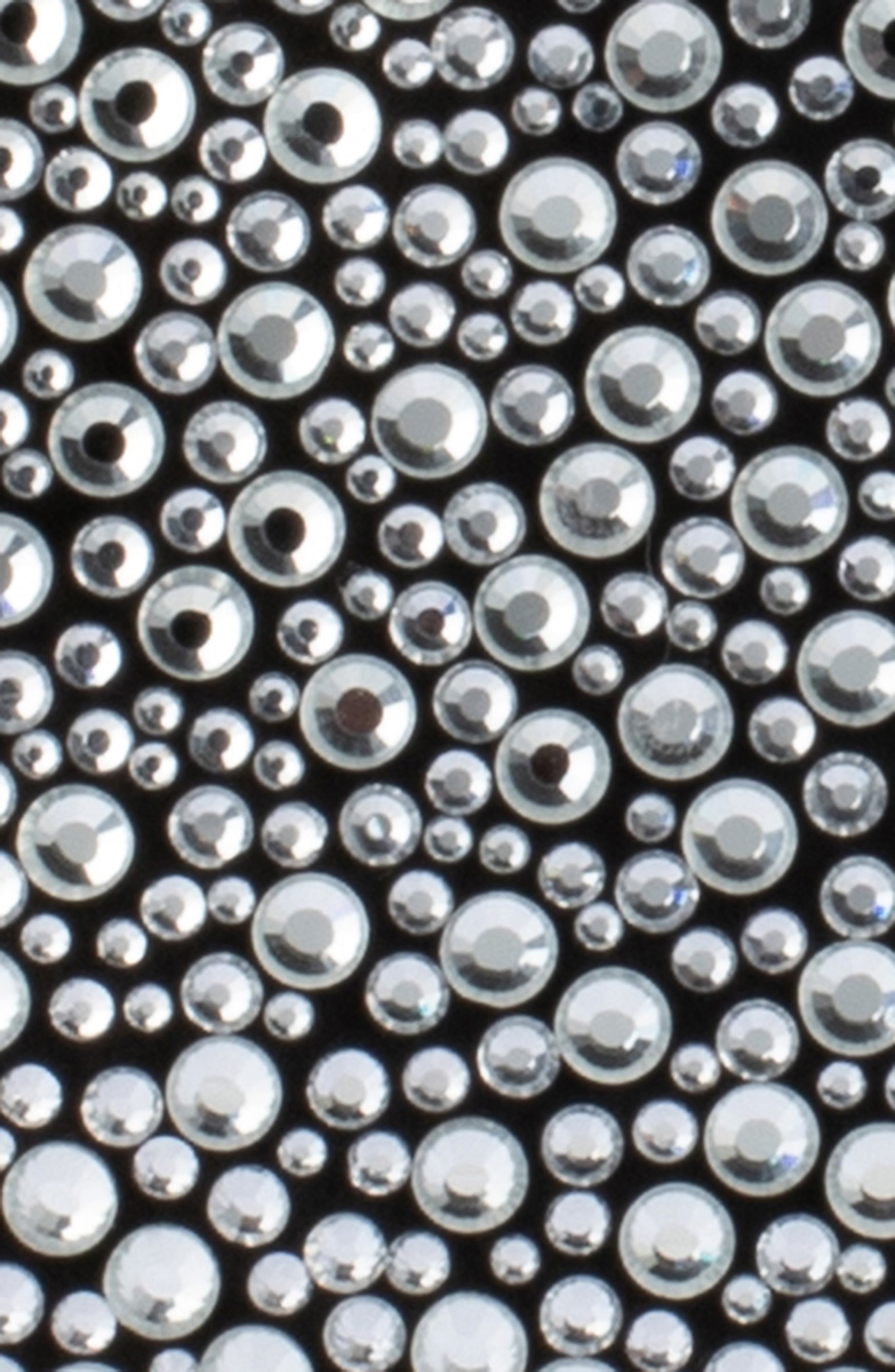 Olga Berg Desie Crystal Shoulder Bag, Alternate, color, Black