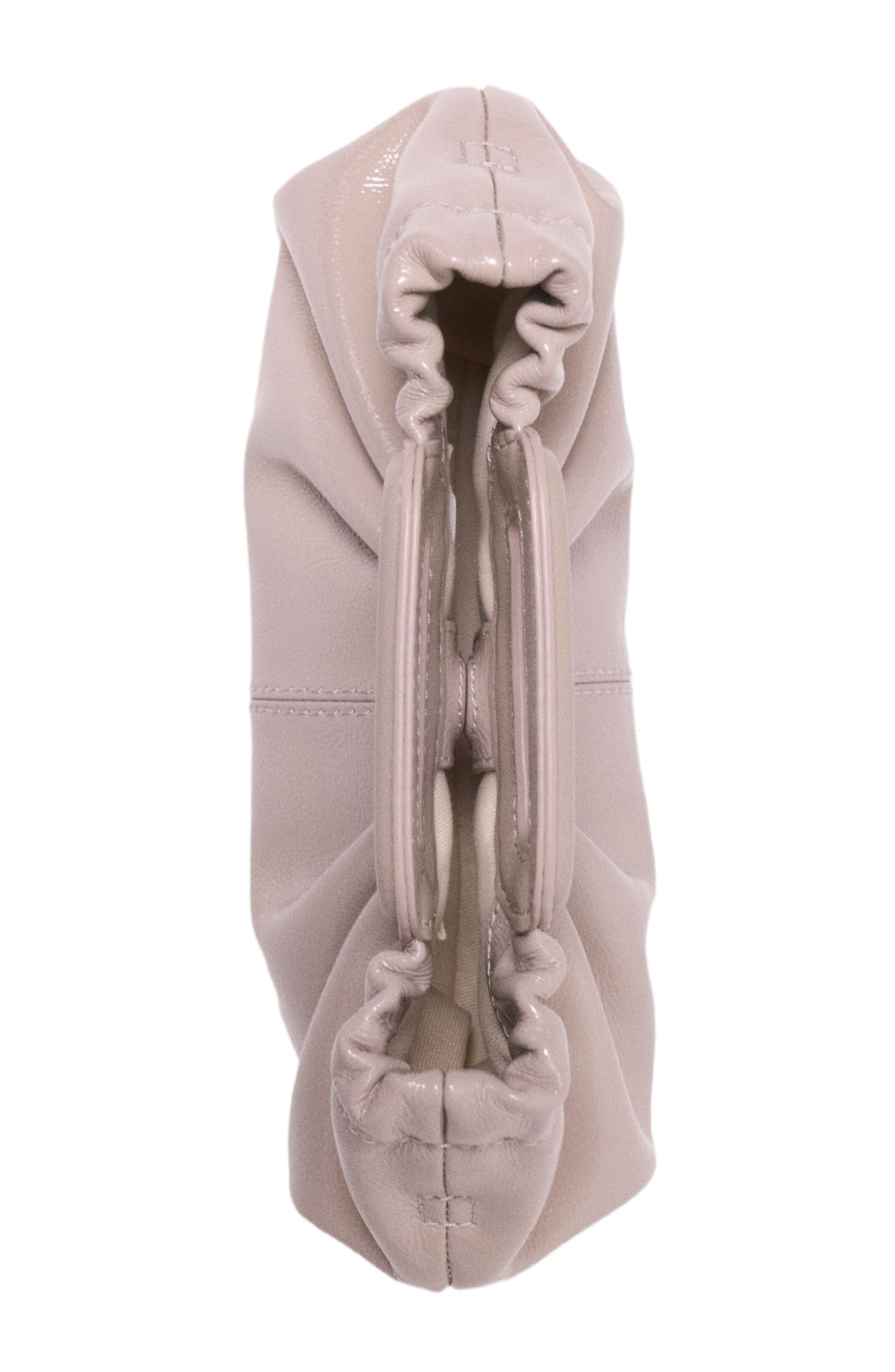 maje Mini naplak leather clutch, Alternate, color, Mastic Beige