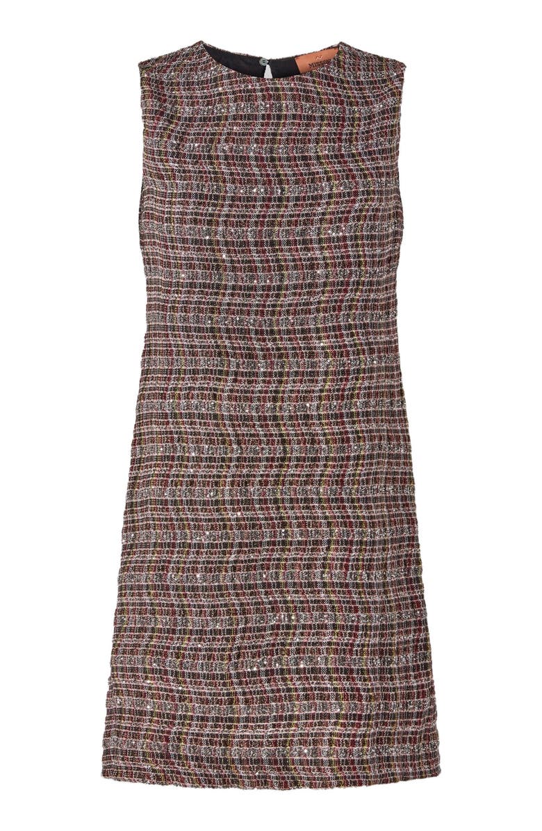 Missoni Mini Dress With Check Pattern, Alternate, color, Pink  & Brown
