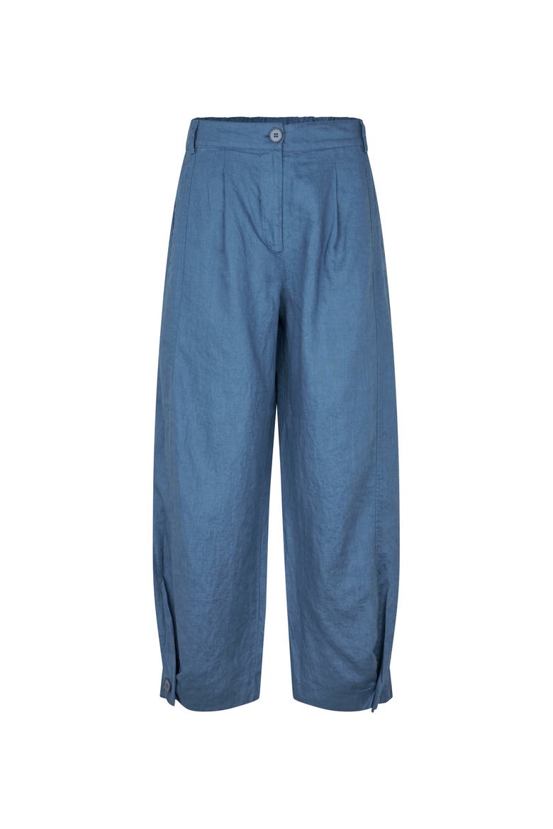MaPunna Cropped Linen Pants, Alternate, color, Ensign Blue