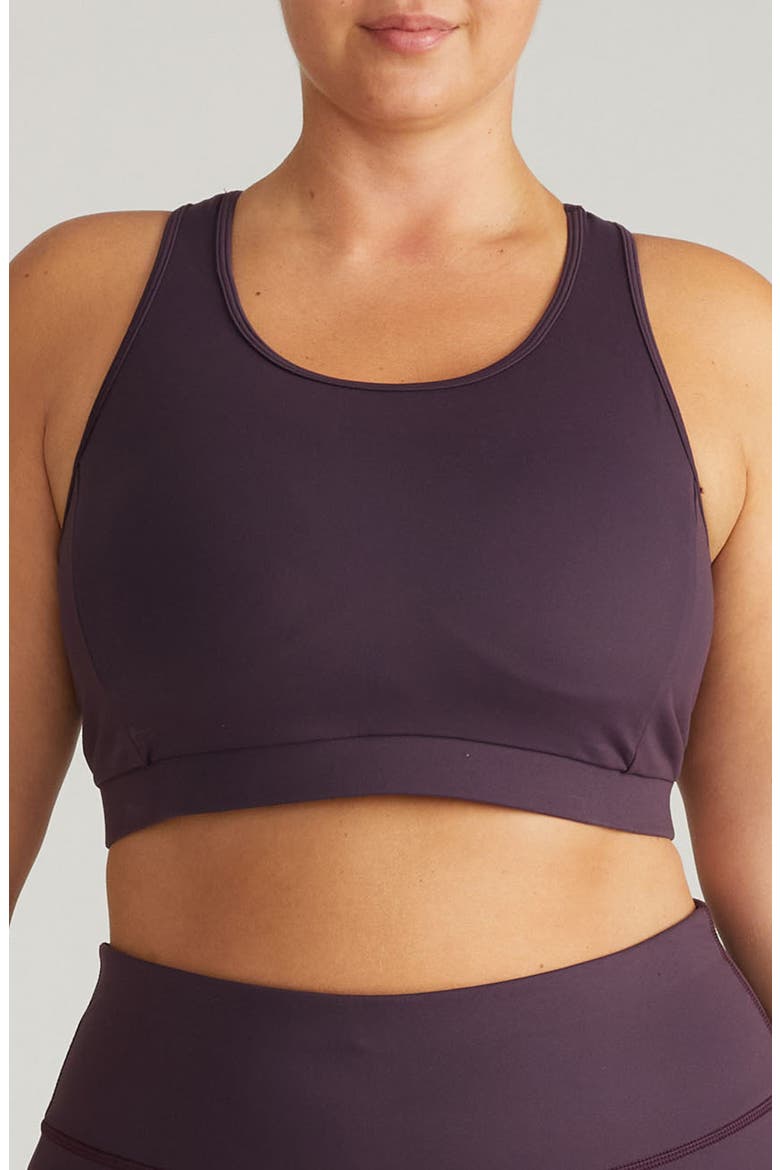 Racerback Sports Bra, Main, color, PURPLE JEWEL