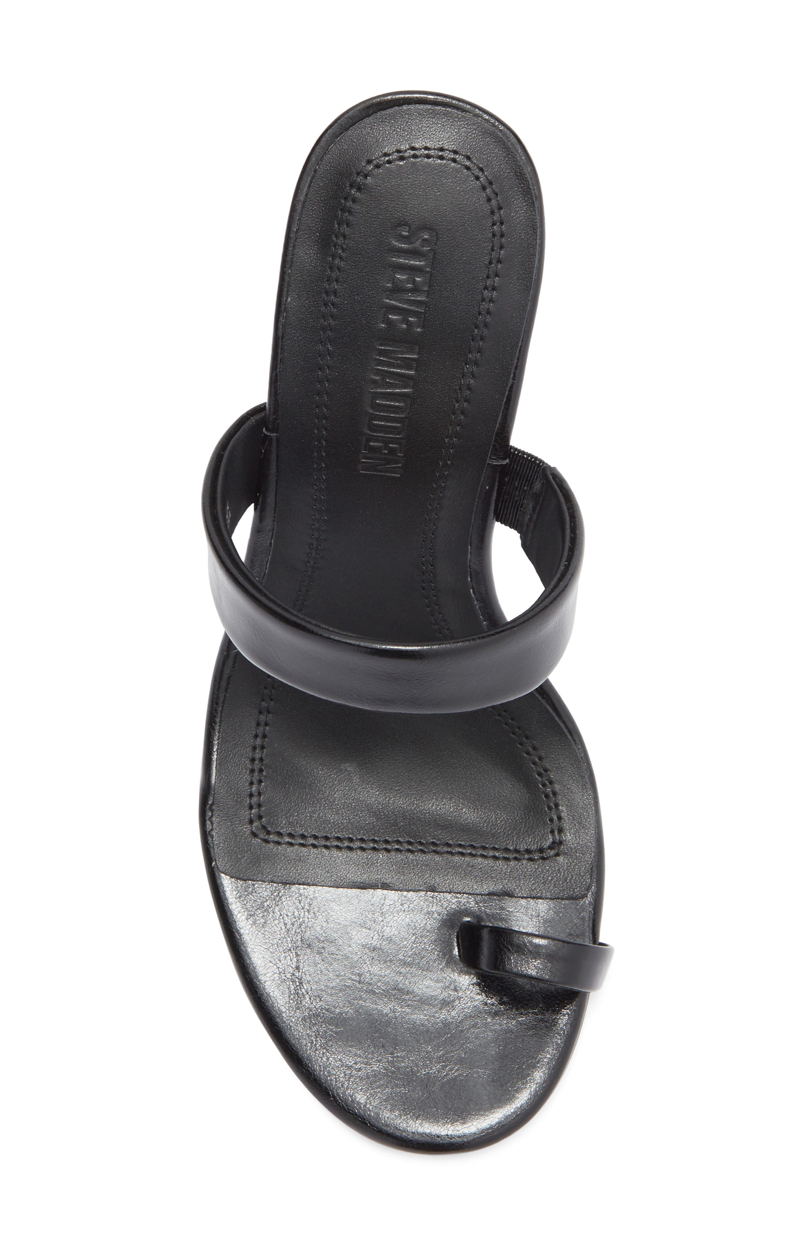 Steve Madden Renie Flared Heel Sandal, Alternate, color, Black