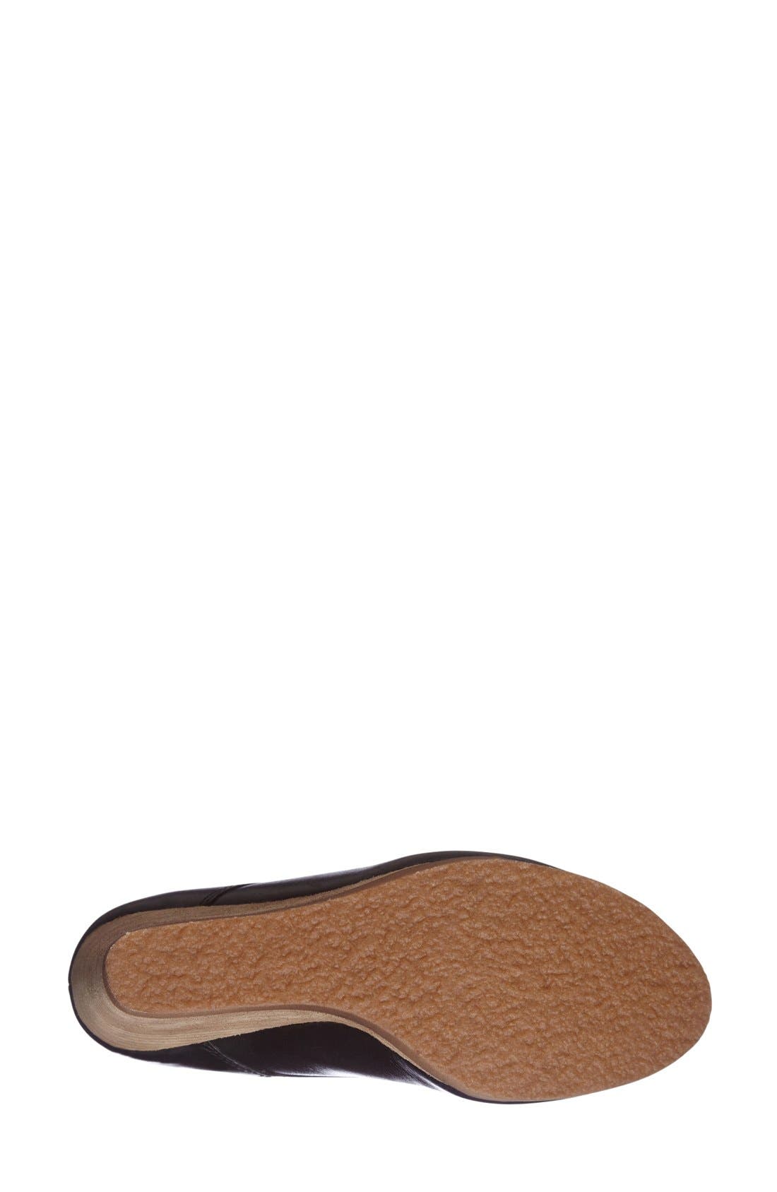 'Taheeti' Wedge Bootie (Women), Alternate, color, BLACK LEATHER