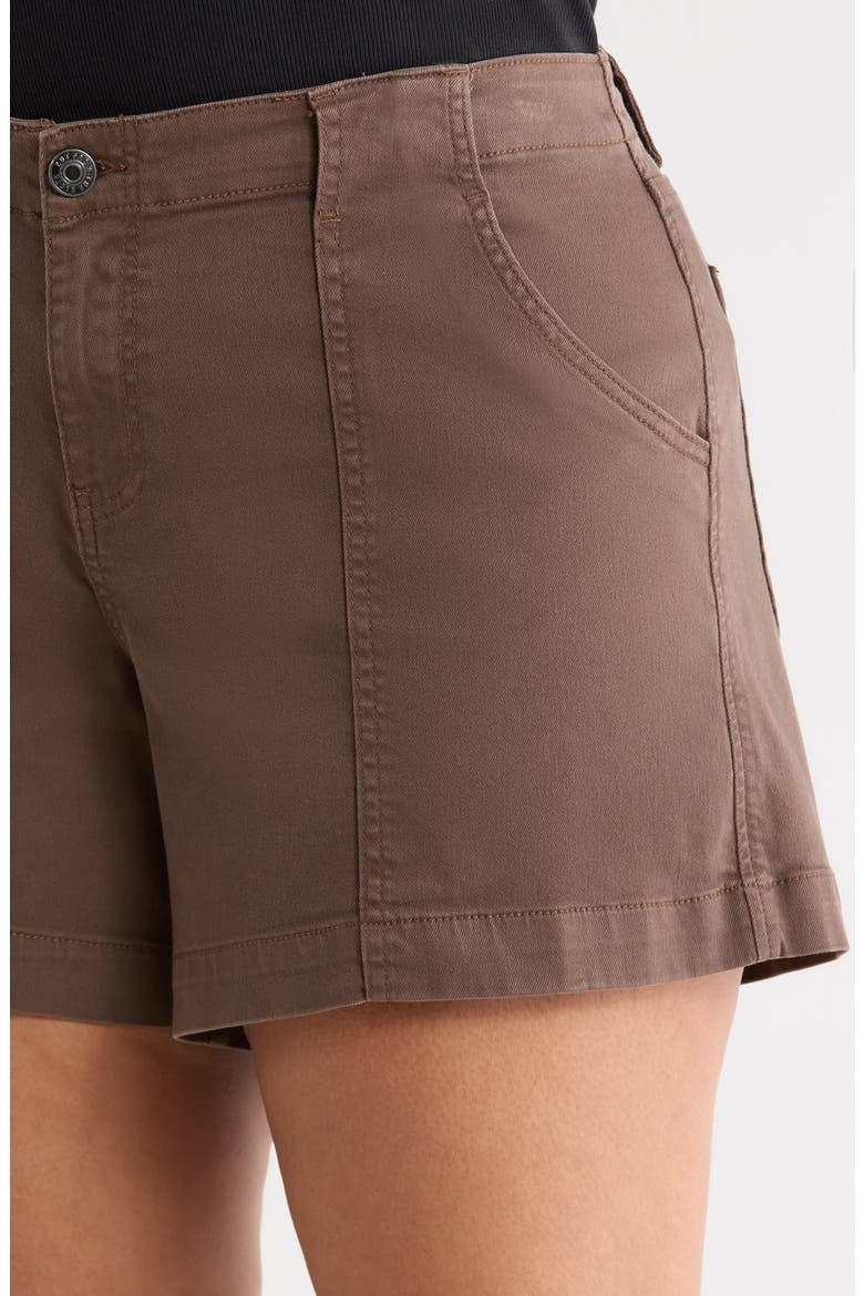 Jane High Waist Denim Utility Shorts, Alternate, color, CHOCOLATE