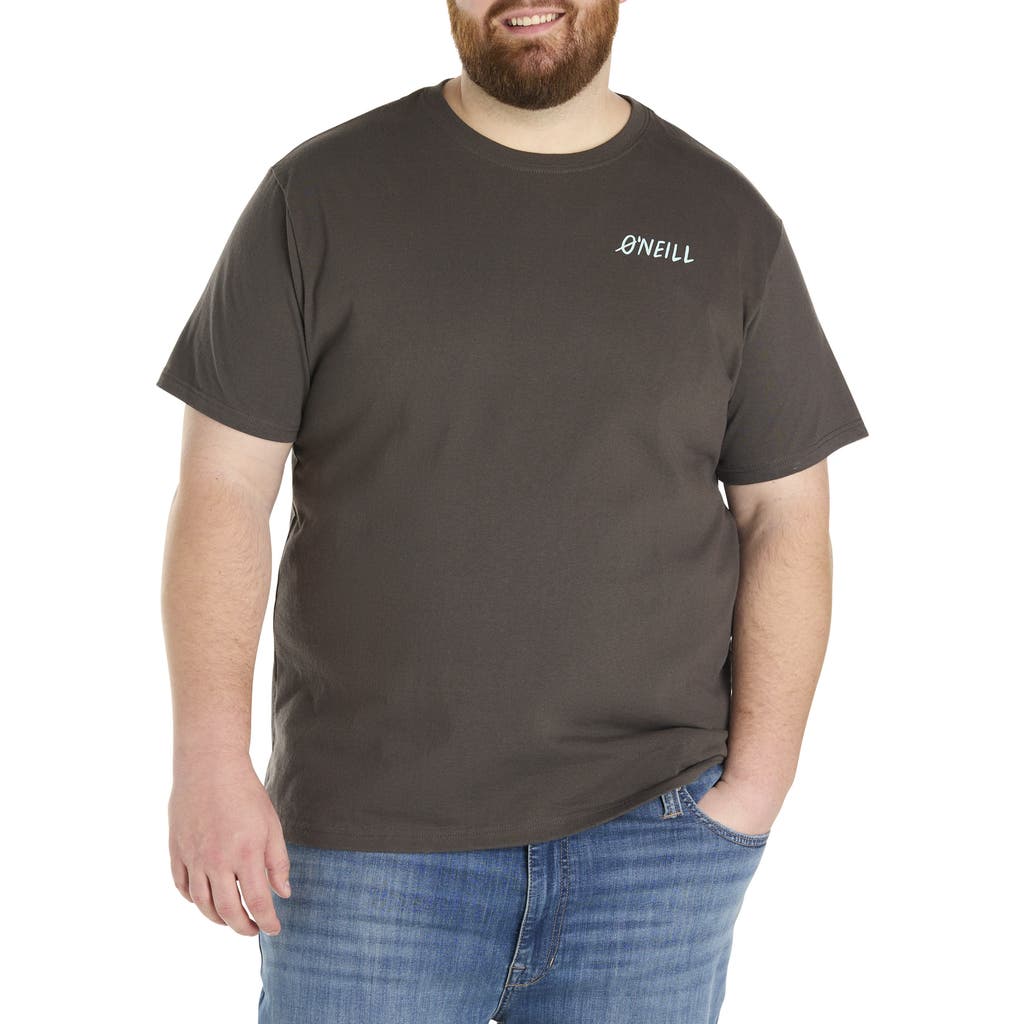 O'neill Big & Tall Shuffle Graphic Tee In Graphite