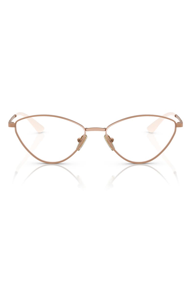 VOGUE 55mm Irregular Optical Glasses, Main, color, Rose Gold