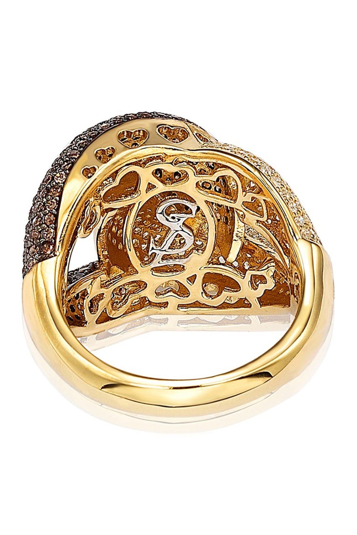 SUZY LEVIAN Two-Tone Chocolate & White CZ Ring | Nordstromrack