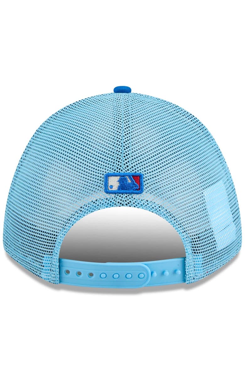 New Era Men's New Era Light Blue/Royal Los Angeles Dodgers 2025 Fourth of July 9FORTY A-Frame M-Crown Adjustable Trucker Hat, Alternate, color, Light Blue