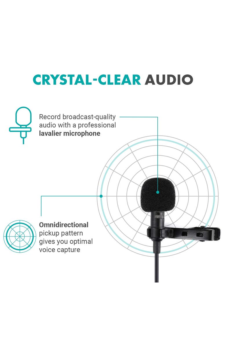 Edge-OP Wireless Lavalier Microphone for Osmo Pocket 1 and 2, Alternate, color, Black