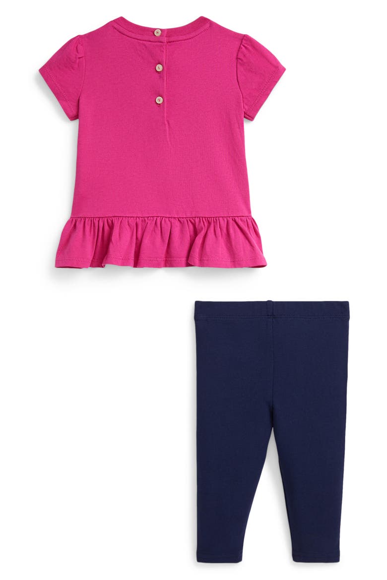 Graphic Peplum Top and Leggings Set, Alternate, color, COLLEGE PINK
