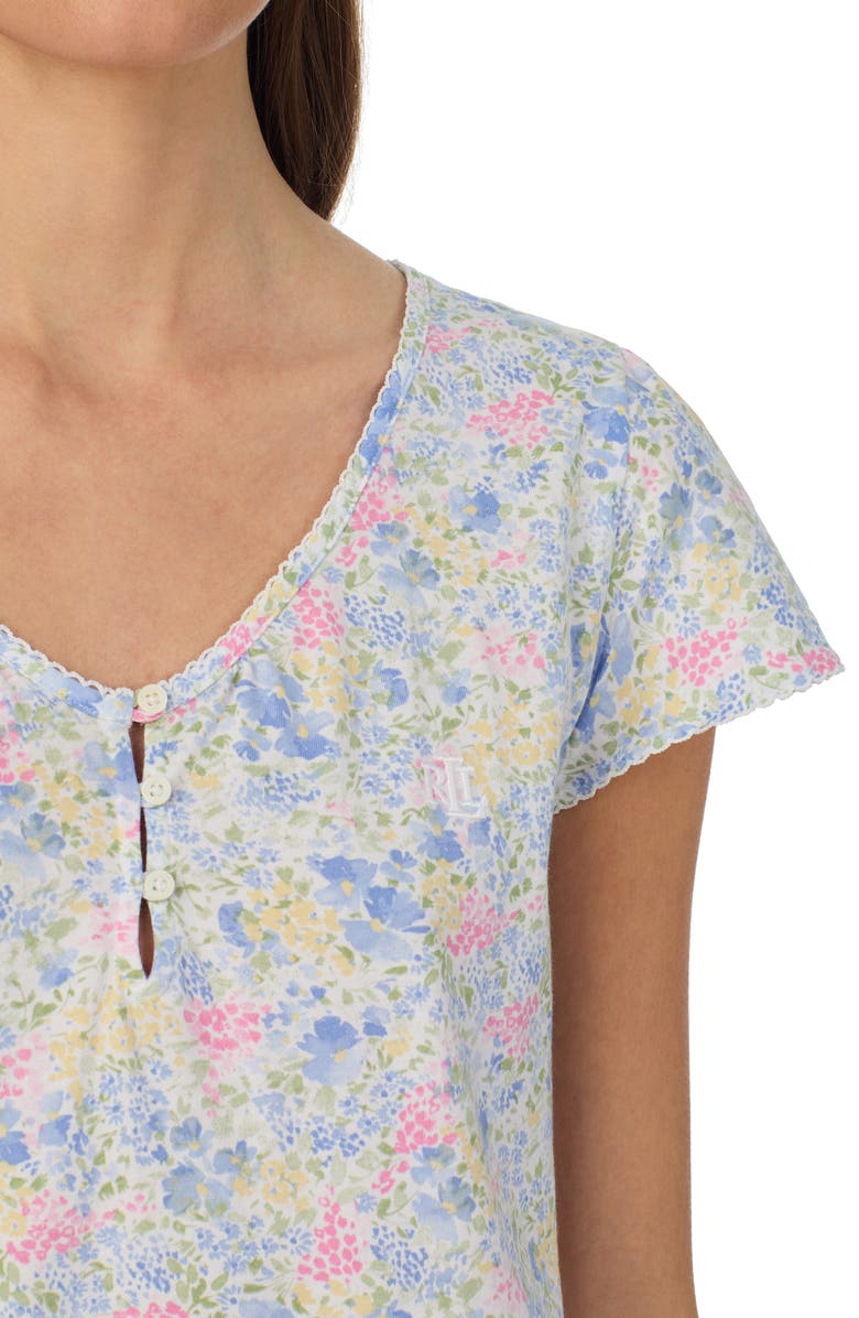 Lauren Ralph Lauren Flutter Sleeve Nightgown, Alternate, color,