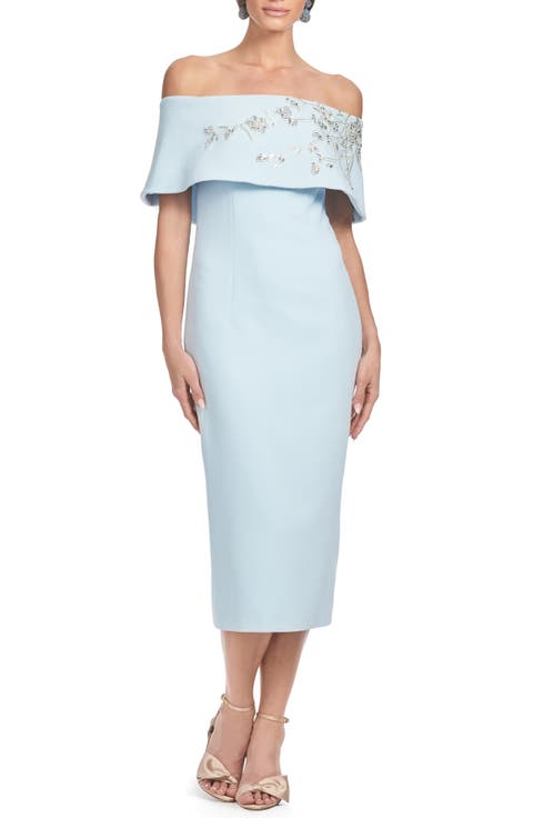 Naira Beaded Off the Shoulder Gown