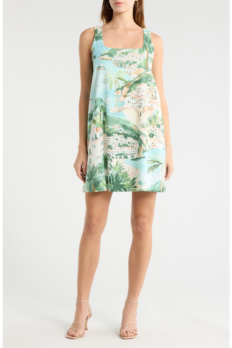 Piti Town Zenica Minidress, Main, color, AQUA-MULTI