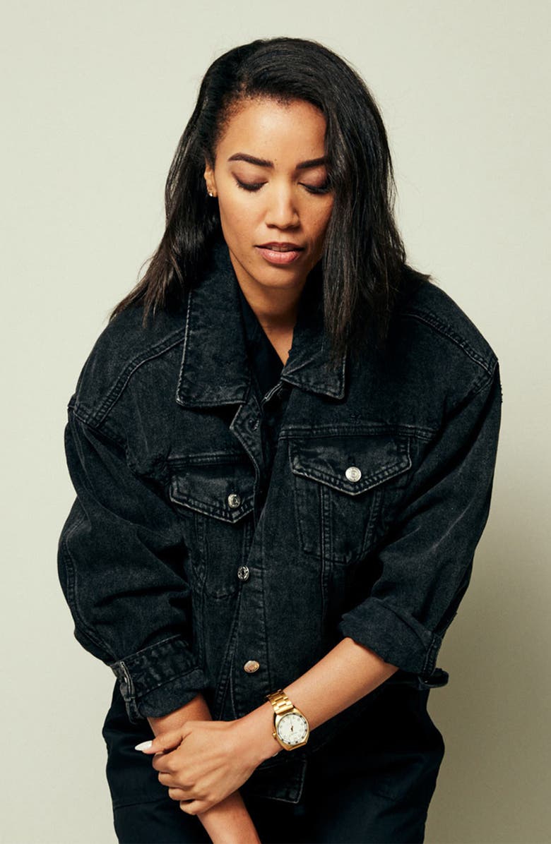 Nixon Mullet Bracelet Watch, 38mm, Alternate, color, Light Gold / White