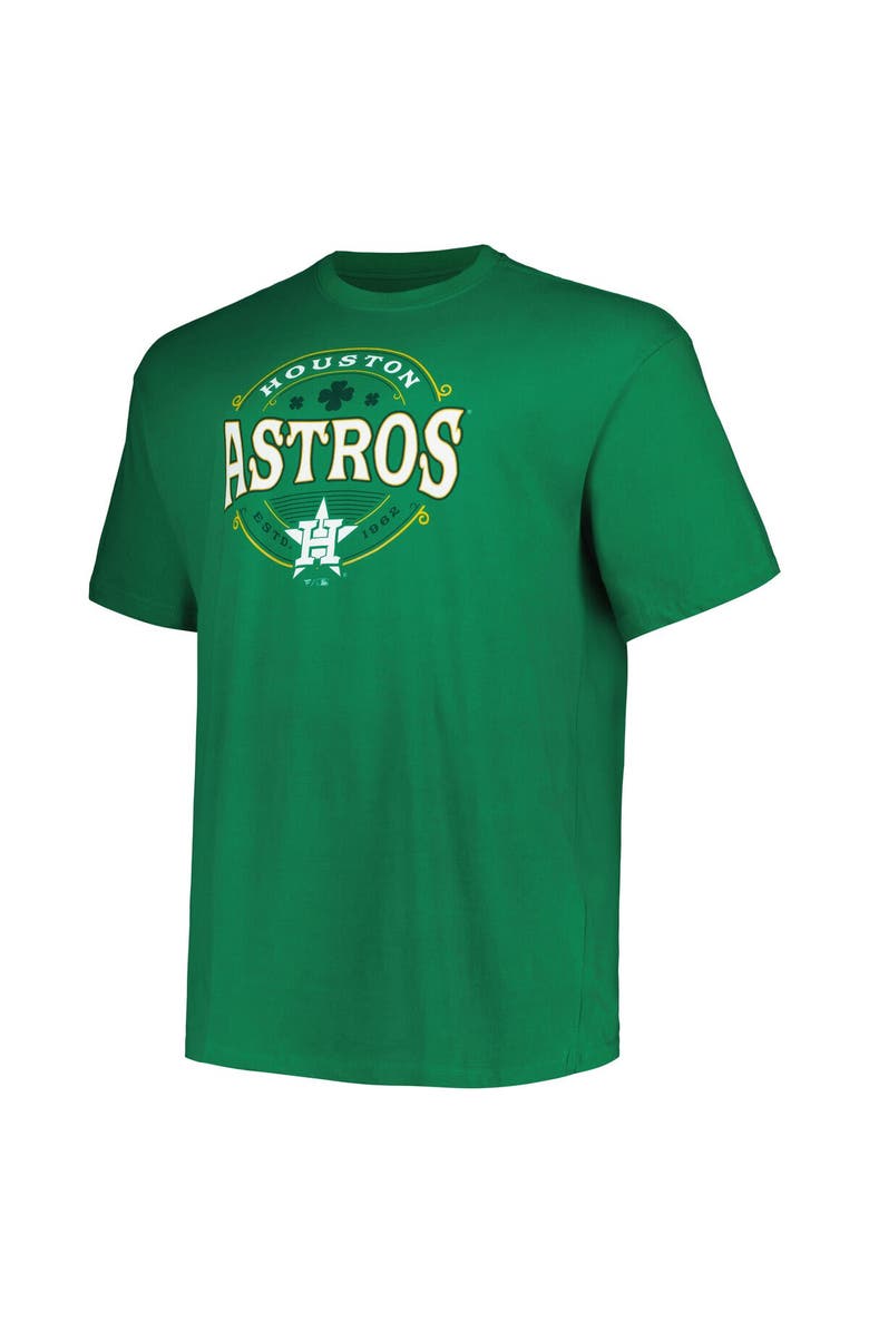 PROFILE Men's Kelly Green Houston Astros Big & Tall Celtic T-Shirt, Alternate, color, Kelly Green