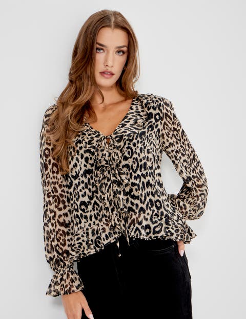 Janelle Printed Chiffon Blouse