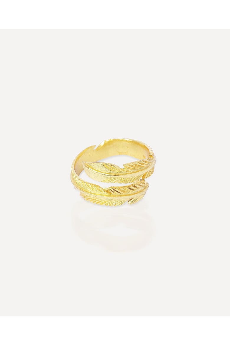 Feather Ring, Main, color, Gold