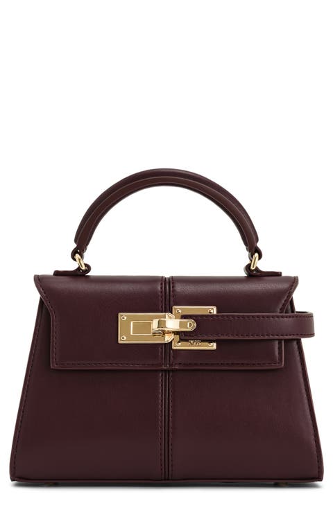Elise Faux Leather Top Handle Bag