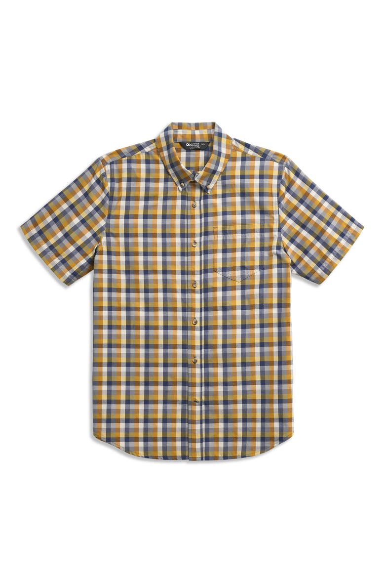 Rooftop Short Sleeve Button-Down Shirt, Alternate, color, SEDONA PLAID