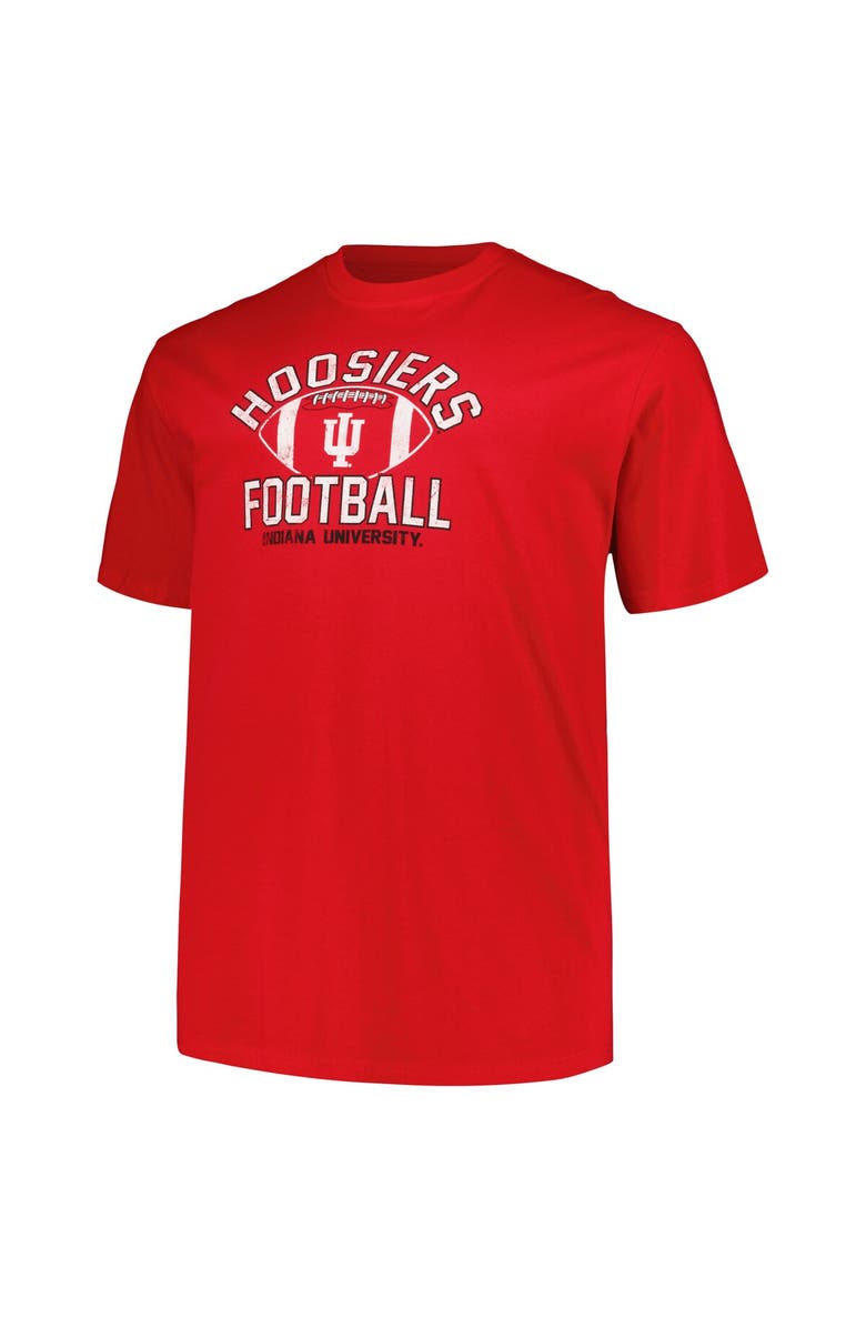Champion Men's Champion Crimson Indiana Hoosiers Big & Tall Football Helmet T-Shirt, Alternate, color,