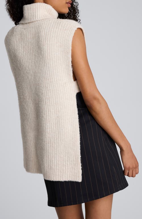 Kenneth Cole Open Side Turtleneck Sweater Vest In White