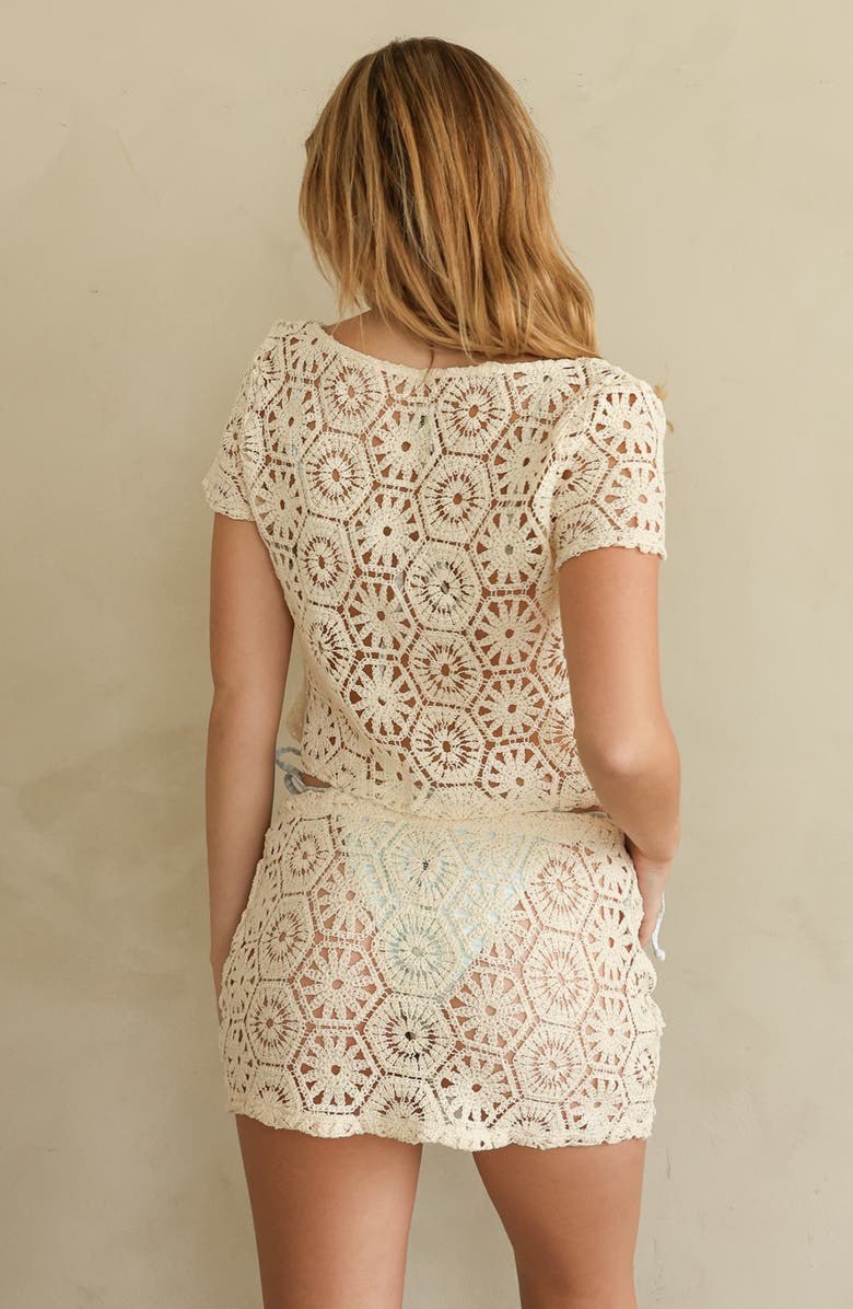 Dippin Daisys Sail Away Mini Skirt, Alternate, color, Gardenia